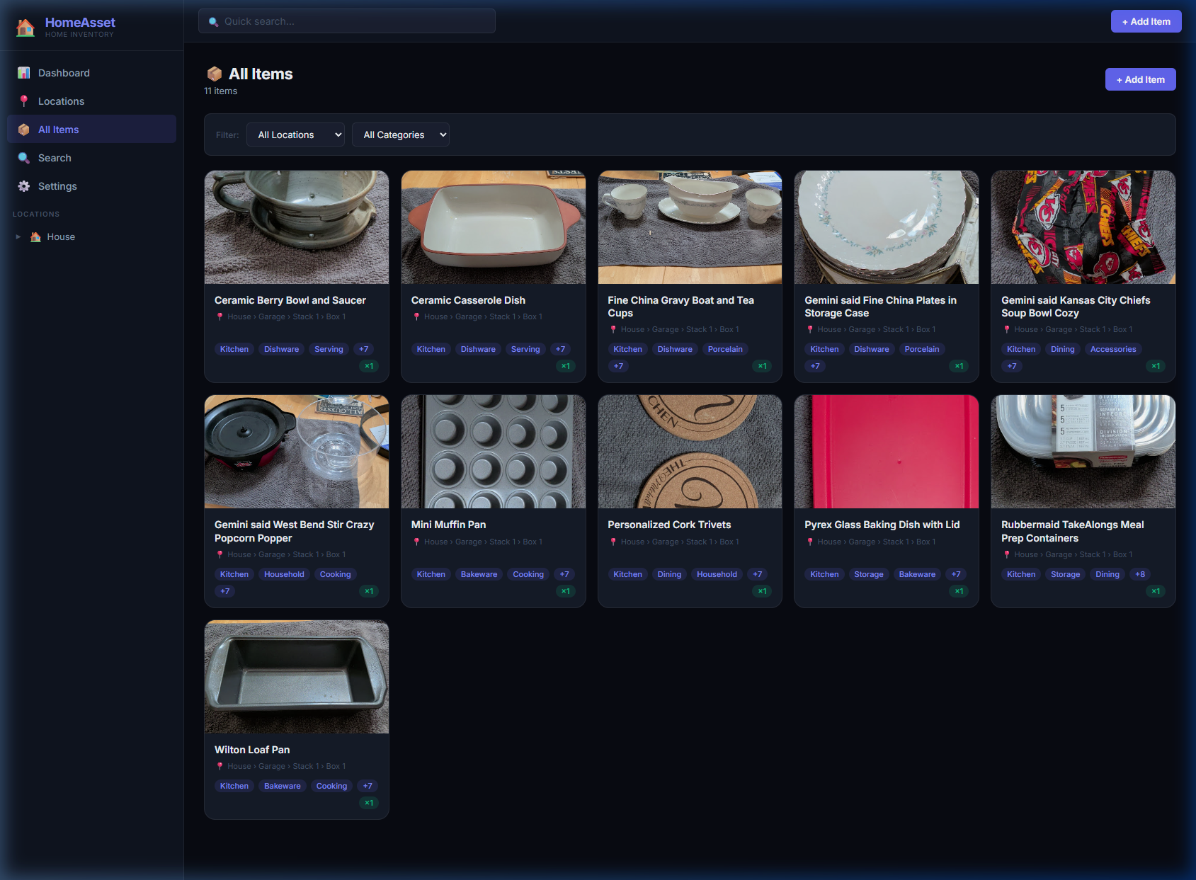 HomeAsset Inventory Demo